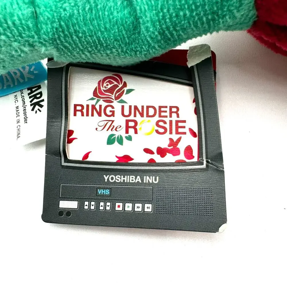 BARK BOX | NEW RARE Ring Under the Rosie Medium Plush Dog Toy Crinkle Rope Bonus